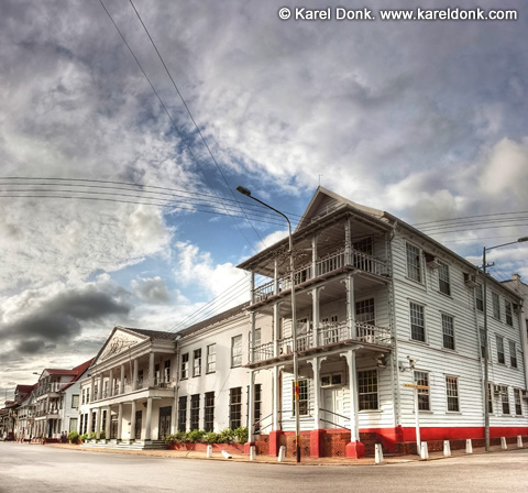 HDR Panoramic view of the Central Bank in Paramaribo, Suriname (click for larger view)