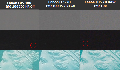 Canon EOS 7D and EOS 40D Noise Comparison