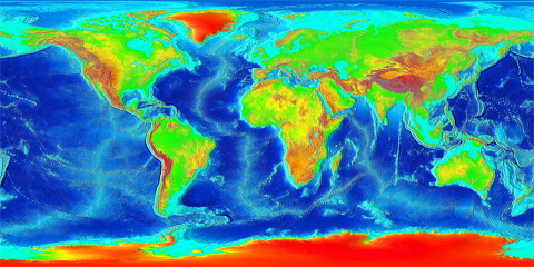 Earth Elevation Map 